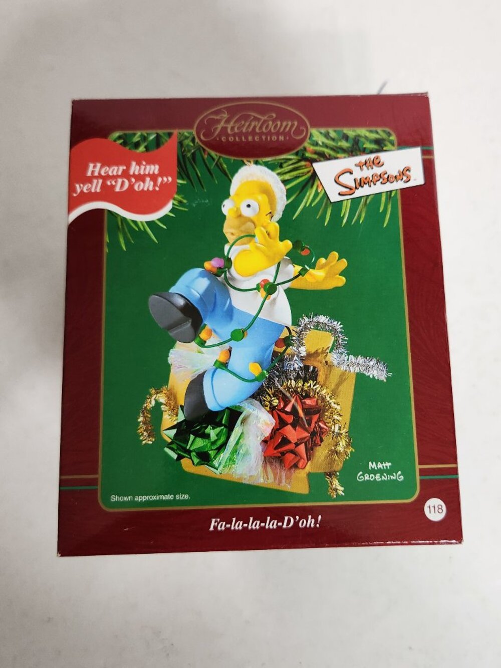 Heirloom Collection The Simpsons Homer Simpson Fa-la-la-la D'oh! Boxed Ornament